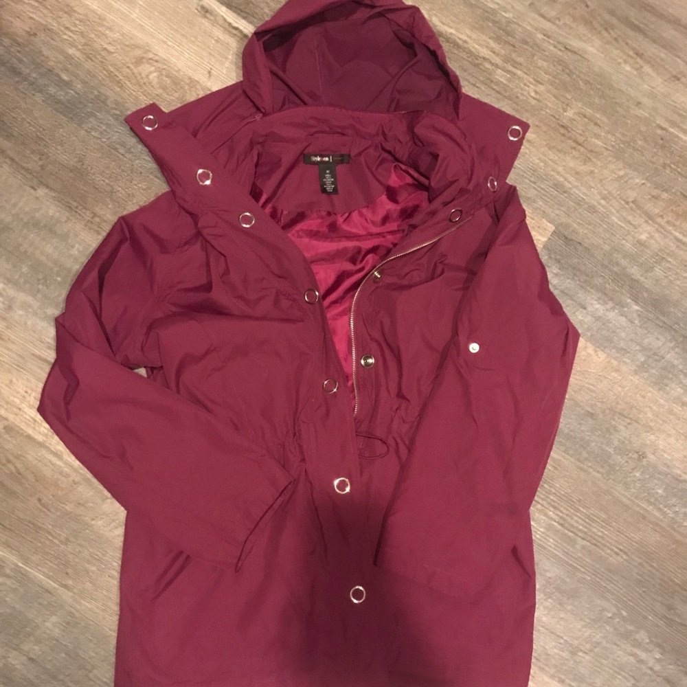 STYLE & co sport lightweight coat jacket magenta